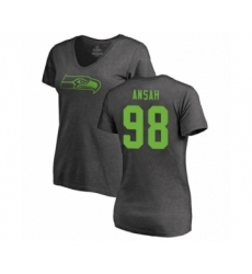Football Women's Seattle Seahawks #98 Ezekiel Ansah Ash One Color T-Shirt