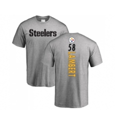 Football Pittsburgh Steelers #58 Jack Lambert Ash Backer T-Shirt