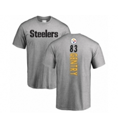 Pittsburgh Steelers #83 Zach Gentry Ash Backer T-Shirt