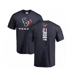 Football Houston Texans #21 Bradley Roby Navy Blue Backer T-Shirt