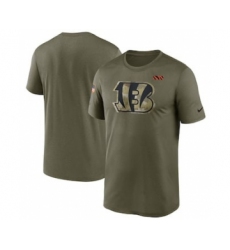 Men's Cincinnati Bengals Football Olive 2021 Salute To Service Legend Performance T-Shirt
