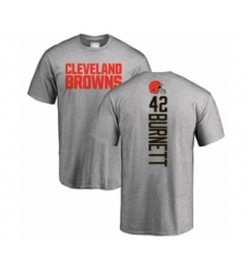 Football Cleveland Browns #42 Morgan Burnett Ash Backer T-Shirt