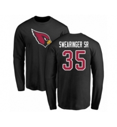 NFL Nike Arizona Cardinals #35 D.J. Swearinger SR Black Name & Number Logo Long Sleeve T-Shirt