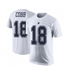 Football Men's Dallas Cowboys #18 Randall Cobb White Rush Pride Name & Number T-Shirt