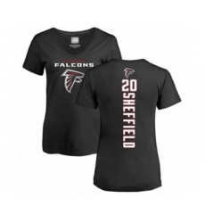 Football Women's Atlanta Falcons #20 Kendall Sheffield Black Backer T-Shirt
