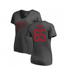 Football Women's Atlanta Falcons #65 Brandon Fusco Ash One Color T-Shirt