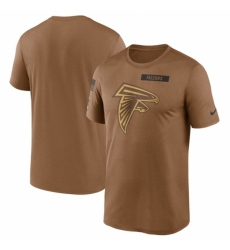 Men's Atlanta Falcons 2023 Brown Salute To Service Legend Performance T Shirt