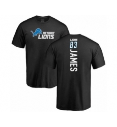 Football Detroit Lions #83 Jesse James Black Backer T-Shirt