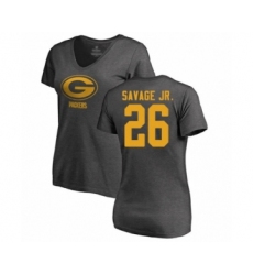 Football Women's Green Bay Packers #26 Darnell Savage Jr. Ash One Color T-Shirt