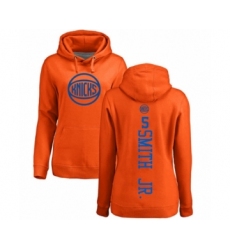 Basketball Women's New York Knicks #5 Dennis Smith Jr. Orange One Color Backer Pullover Hoodie