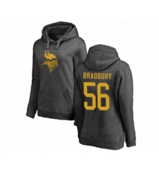 Football Women's Minnesota Vikings #56 Garrett Bradbury Ash One Color Pullover Hoodie