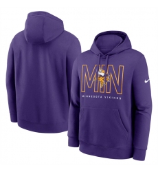 Men's Minnesota Vikings Purple Busted Play Club Fleece Pullover Hoodie