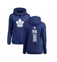 Hockey Women's Toronto Maple Leafs #94 Tyson Barrie Royal Blue Backer Pullover Hoodie