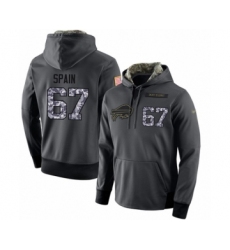Football Men's Buffalo Bills #67 Quinton Spain Stitched Black Anthracite Salute to Service Player Performance Hoodie