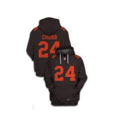Men's Cleveland Browns #24 Nick Chubb 2021 Brown Pullover Football Hoodie