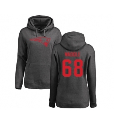 Football Women's New England Patriots #68 LaAdrian Waddle Ash One Color Pullover Hoodie