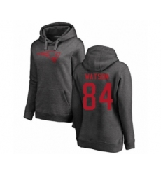 Football Women's New England Patriots #84 Benjamin Watson Ash One Color Pullover Hoodie