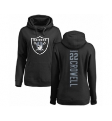 Football Women's Oakland Raiders #22 Isaiah Crowell Black Backer Pullover Hoodie
