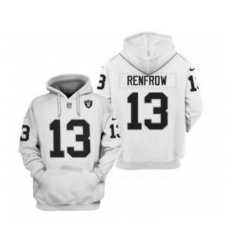 Men's Las Vegas Raiders #13 Hunter Renfrow 2021 White Pullover Football Hoodie