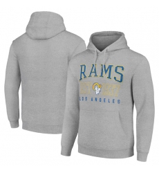 Men's Los Angeles Rams Gray Throwback Logo Pullover Hoodie