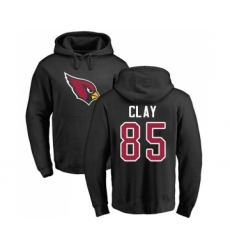 Football Arizona Cardinals #85 Charles Clay Black Name & Number Logo Pullover Hoodie