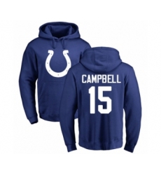 Football Indianapolis Colts #15 Parris Campbell Royal Blue Name & Number Logo Pullover Hoodie