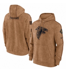 Men's Atlanta Falcons Nike Brown 2023 Salute To Service Club Pullover Hoodie