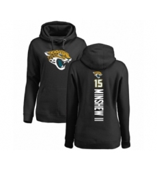 Football Women's Jacksonville Jaguars #15 Gardner Minshew II Black Backer Pullover Hoodie