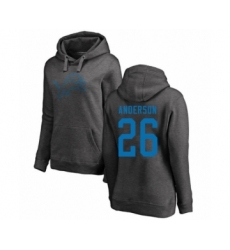 Football Women's Detroit Lions #26 C.J. Anderson Ash One Color Pullover Hoodie