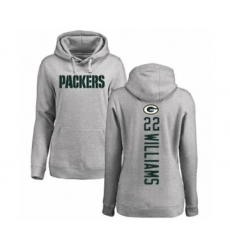 Football Women's Green Bay Packers #22 Dexter Williams Ash Backer Hoodie