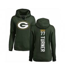 Football Women's Green Bay Packers #77 Billy Turner Green Backer Hoodie