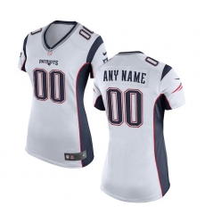 Women's New England Patriots Nike White Custom Game Jersey