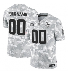 Men's Minnesota Vikings Active Player Custom 2024 F.U.S.E Arctic Camo Salute To Service Limited Stitched Football Jersey
