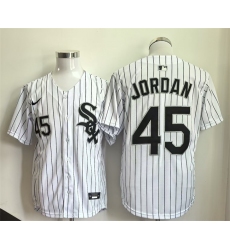 Men's Chicago White Sox #45 Michael Jordan White Limited Stitched Baseball Jersey