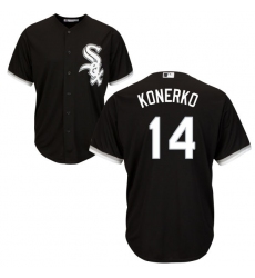 Youth Majestic Chicago White Sox #14 Paul Konerko Replica Black Alternate Home Cool Base MLB Jersey