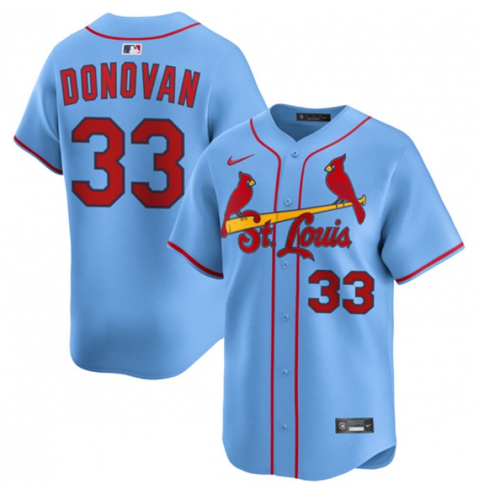 Men's St. Louis Cardinals #33 Brendan Donovan Blue Alternate Limited Stitched Baseball Jersey