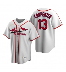 Men's Nike St. Louis Cardinals #13 Matt Carpenter White Cooperstown Collection Home Stitched Baseball Jersey
