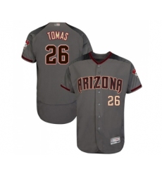 Men's Arizona Diamondbacks #26 Yasmany Tomas Grey Road Authentic Collection Flex Base Baseball Jersey