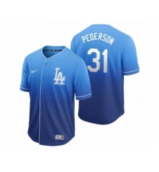 Men's Los Angeles Dodgers #31 Joc Pederson Royal Fade Nike Jersey