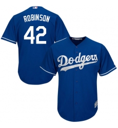 Youth Majestic Los Angeles Dodgers #42 Jackie Robinson Replica Royal Blue Alternate Cool Base MLB Jersey