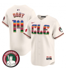 Men's Cleveland Guardians #14 Larry Doby Cream Mexico Vapor Premier Limited Stitched Baseball Jersey