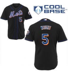 Youth Majestic New York Mets #5 David Wright Replica Black Cool Base MLB Jersey