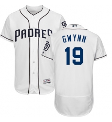 Men's Majestic San Diego Padres #19 Tony Gwynn White Home Flex Base Authentic Collection MLB Jersey