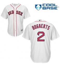 Men's Majestic Boston Red Sox #2 Xander Bogaerts Replica White Home Cool Base MLB Jersey