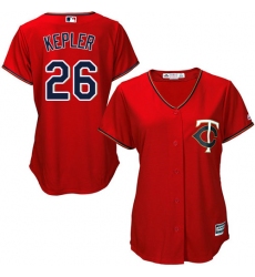 Women's Majestic Minnesota Twins #26 Max Kepler Replica Scarlet Alternate Cool Base MLB Jersey