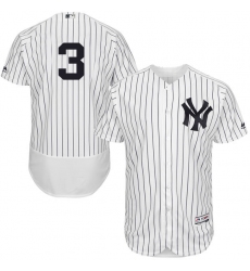 Men's Majestic New York Yankees #3 Babe Ruth White Home Flex Base Authentic Collection MLB Jersey