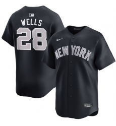 Men's New York Yankees #28 Austin Wells Navy 2025 Alternate Limited Stitched Baseball Jersey