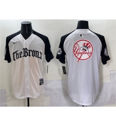 Men's New York Yankees Team Big Logo White Black 'Gothic Legacy Edition' Vapor Premier Limited Stitched Baseball Jersey