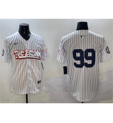 Men's New York Yankees #99 Aaron Judge White Bronx Graffiti Vapor Limited Stitched Baseball Jersey