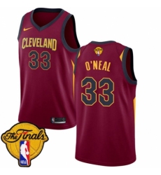 Youth Nike Cleveland Cavaliers #33 Shaquille O'Neal Swingman Maroon 2018 NBA Finals Bound NBA Jersey - Icon Edition